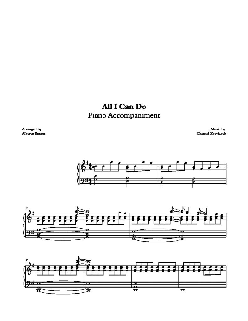 All I Can Do - Chantal Kreviazuk (Piano Accompaniment)