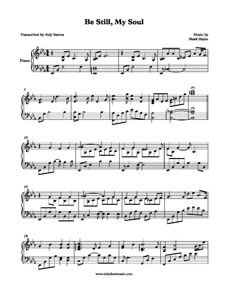 Be Still, My Soul - Mark Hayes