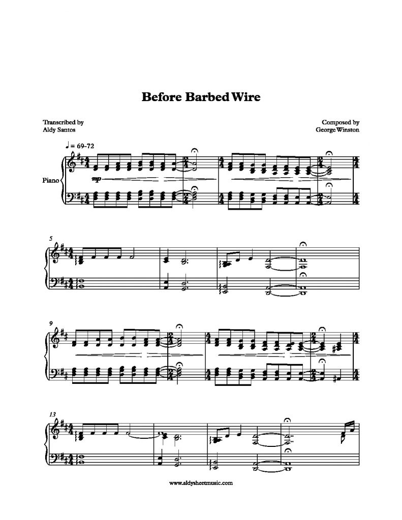 Before Barbed Wire - George Winston