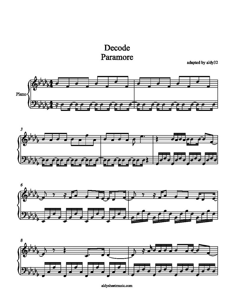 Decode - Paramore