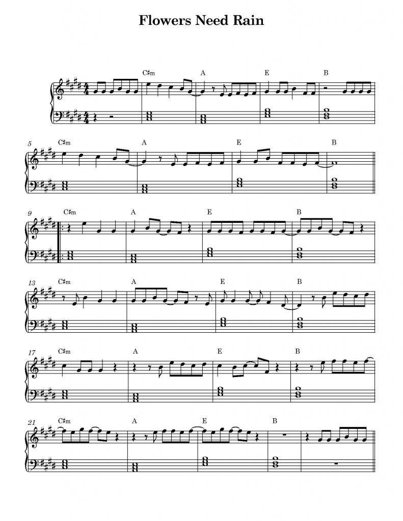 Flowers Need Rain (Early Intermediate)