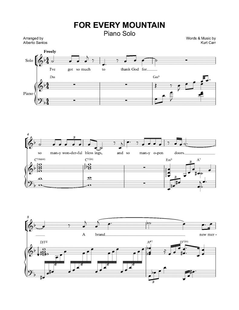 For Every Mountain - Kurt Carr (SATB & Piano)