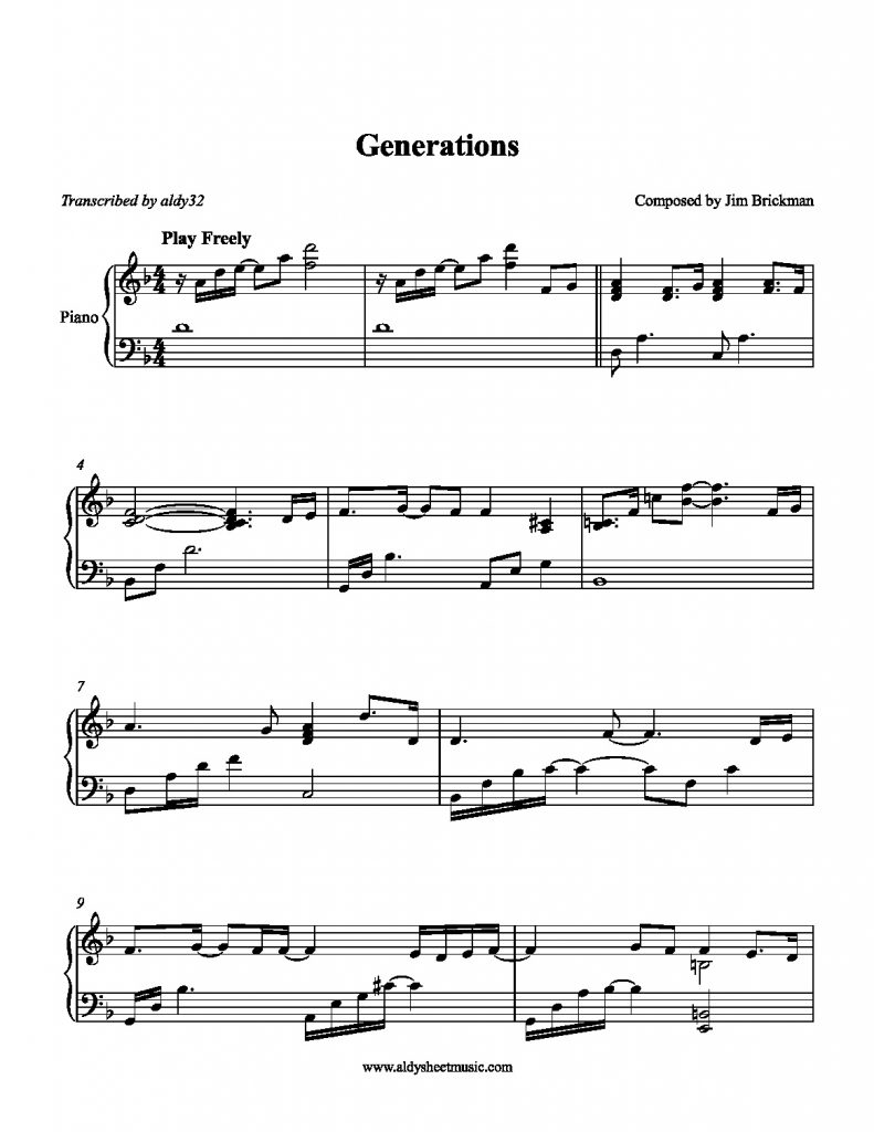 Generations - Jim Brickman