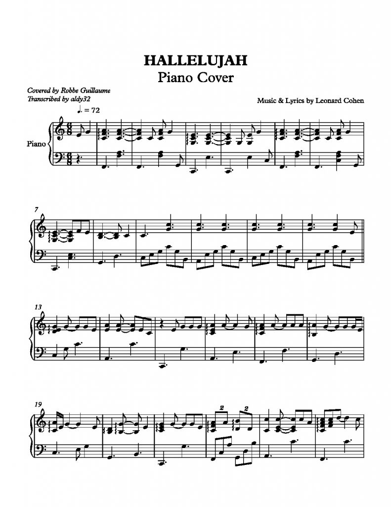 Hallelujah - Robbe Guillaume