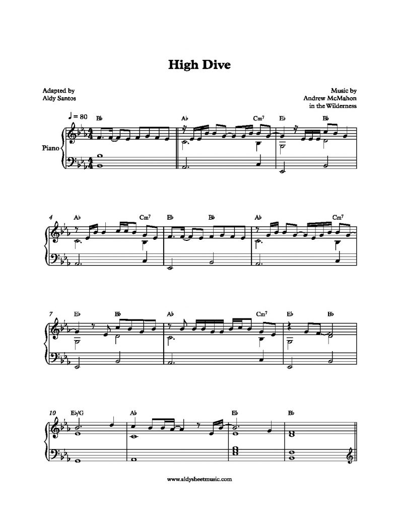 High Dive - Andrew McMahon in the Wilderness
