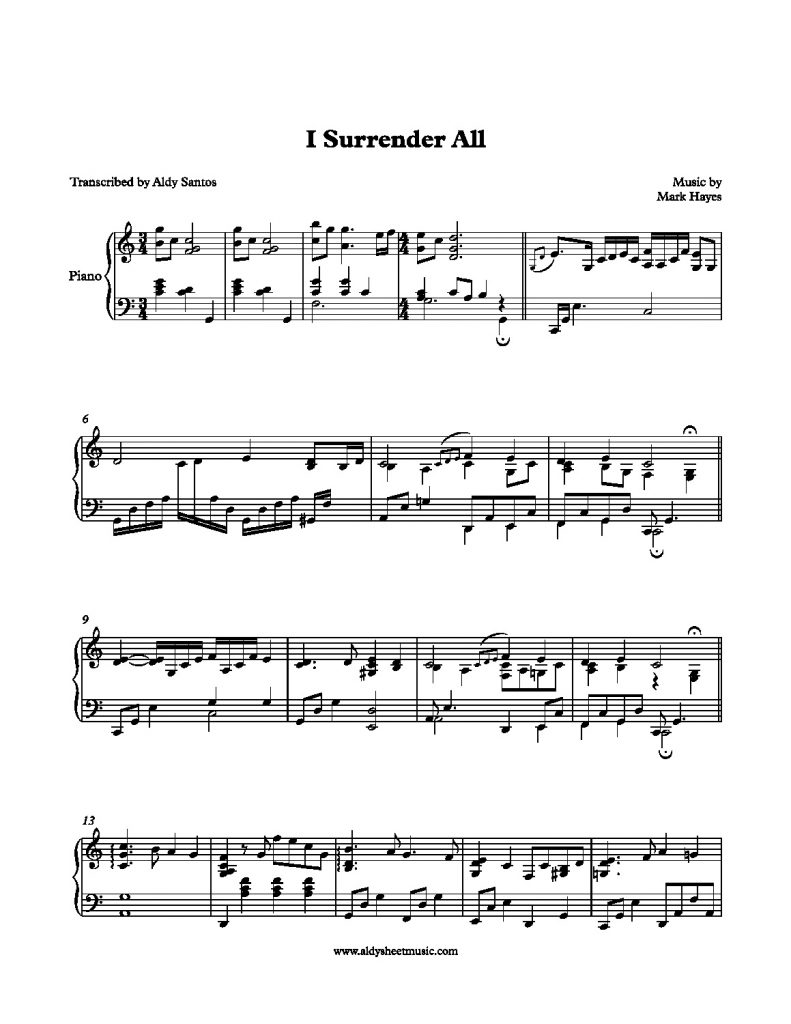I Surrender All - Mark Hayes