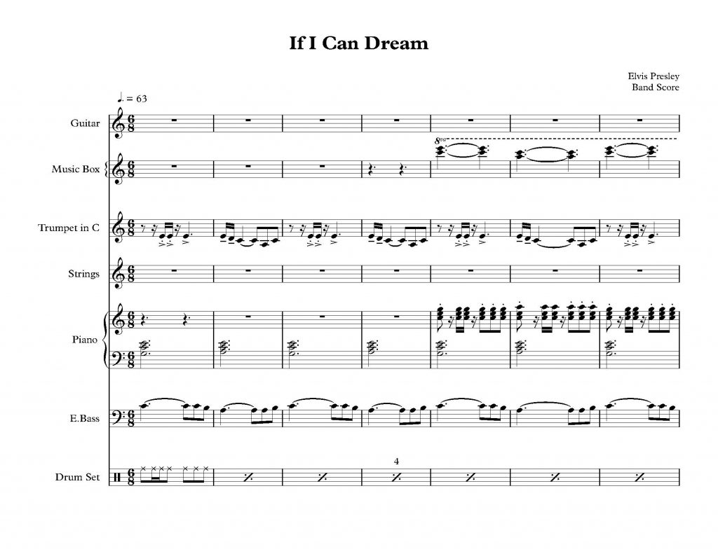 If I Can Dream - Elvis Presley (Band Score)