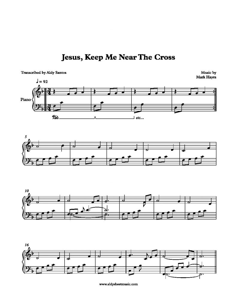 Jesus, Keep Me Near The Cross - Mark Hayes