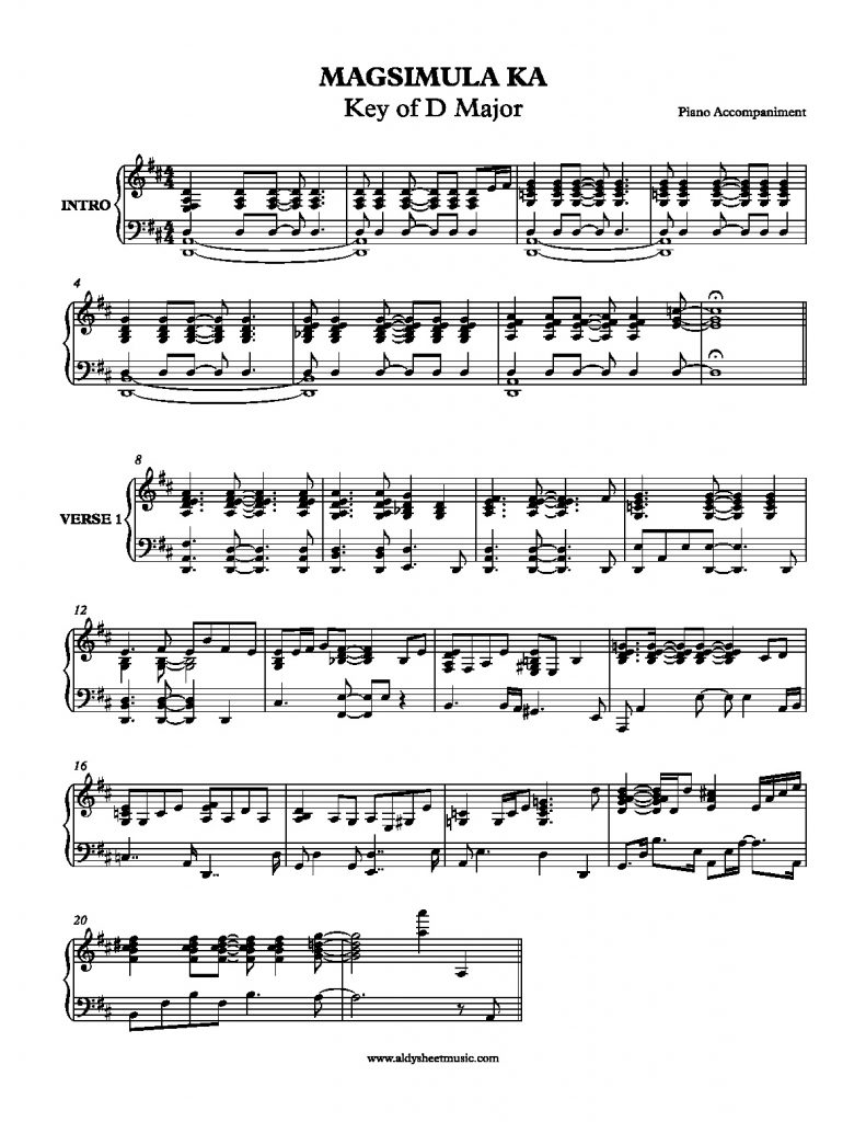 Magsimula Ka - Leo Valdez (Piano Accompaniment)