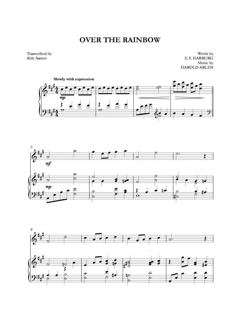 Over the Rainbow (Violin & Piano)