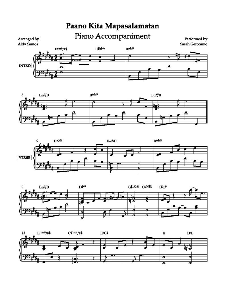 Paano Kita Mapasalamatan - Sarah Geronimo (Piano Accompaniment)
