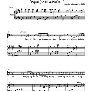 Pagkat Ang Diyos Ay Pag-ibig - Papuri (SATB and Piano)