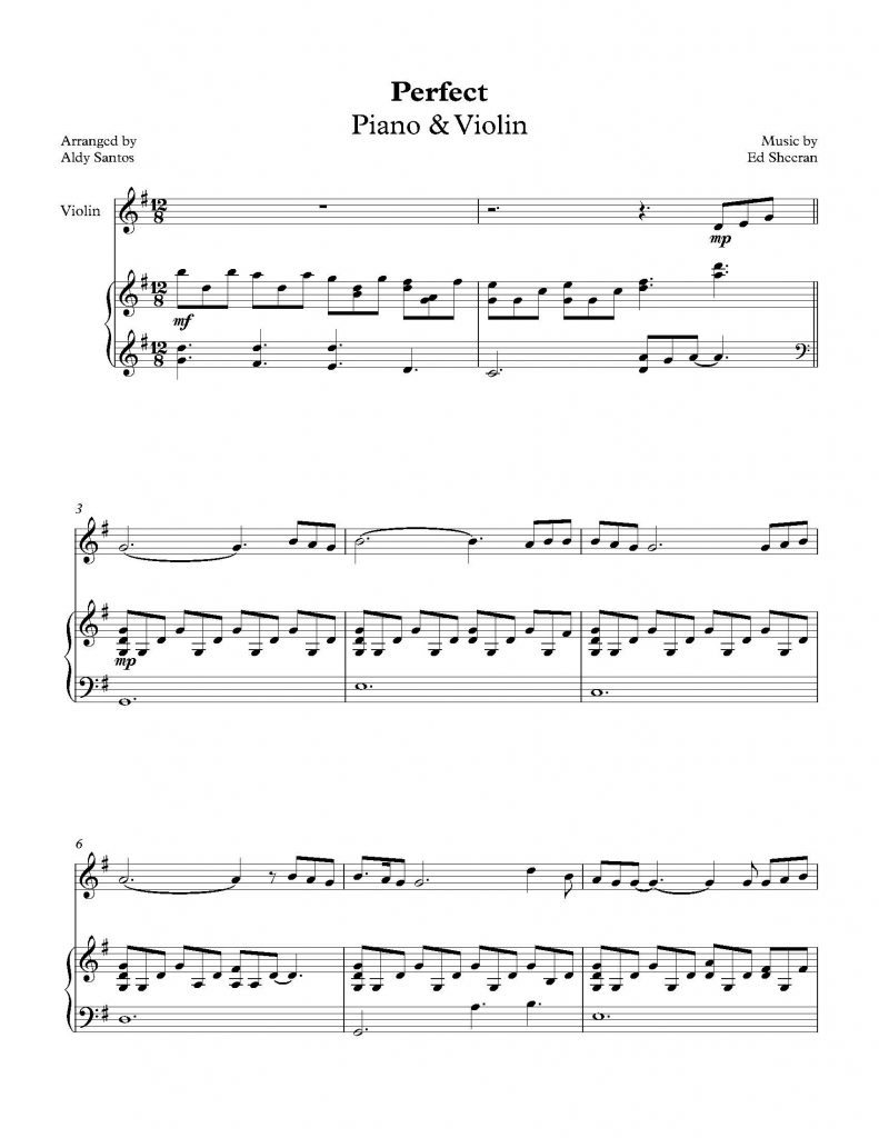 Perfect - Ed Sheeran (Violn & Piano)