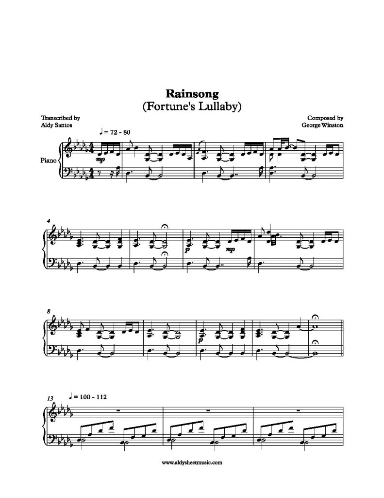 Rainsong - George Winston