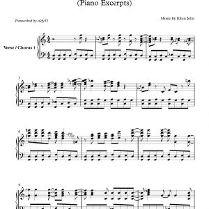 Saturday Night’s Alright for Fighting – Elton John (Piano Excerpts)