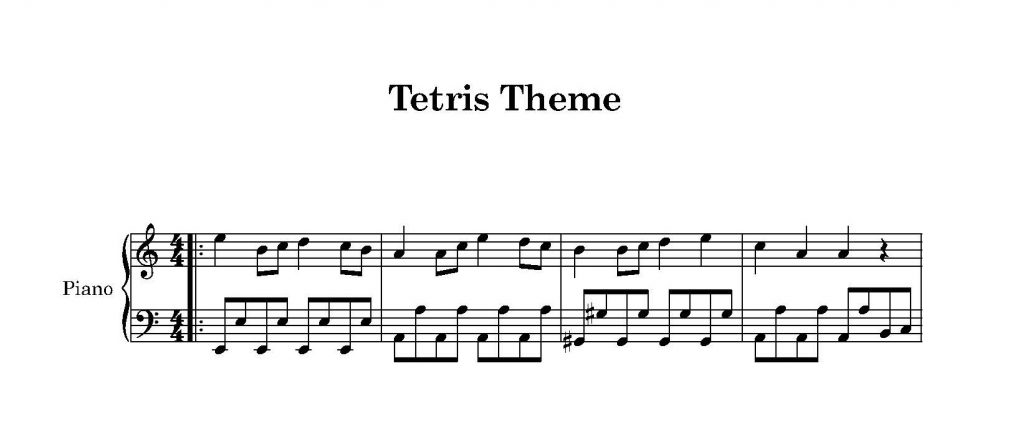 Tetris Theme (Late Beginner)