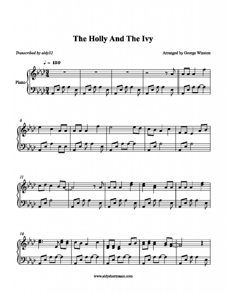 The Holly and the Ivy - George Winston