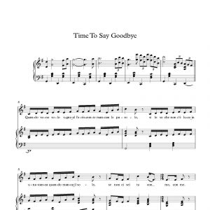 Time To Say Goodbye (Piano Accompaniment & Voice)