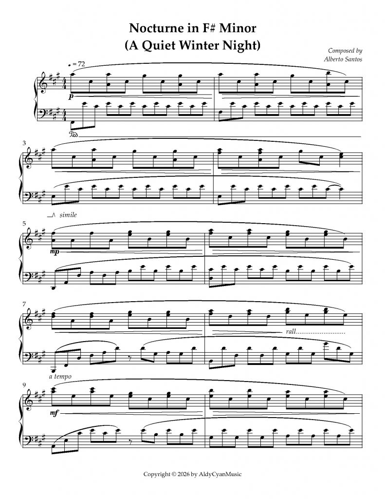 Nocturne in F# minor (A Quiet Winter Night) - Aldy Santos