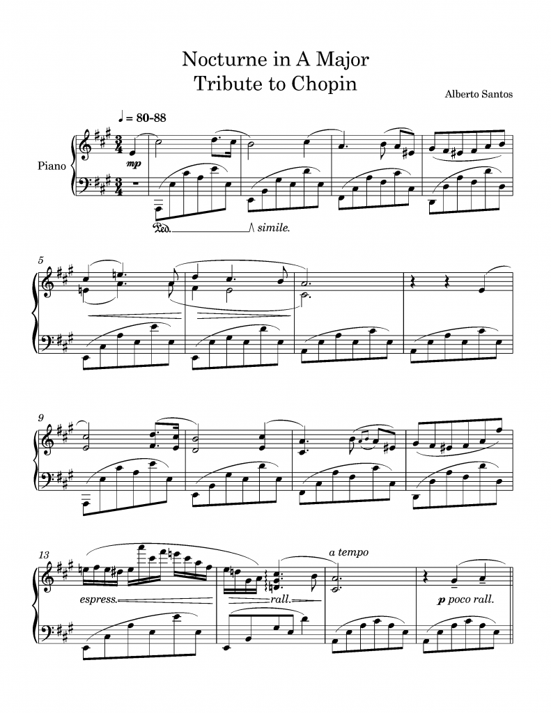 Nocturne in A Major (Tribute to Chopin) - Alberto Santos